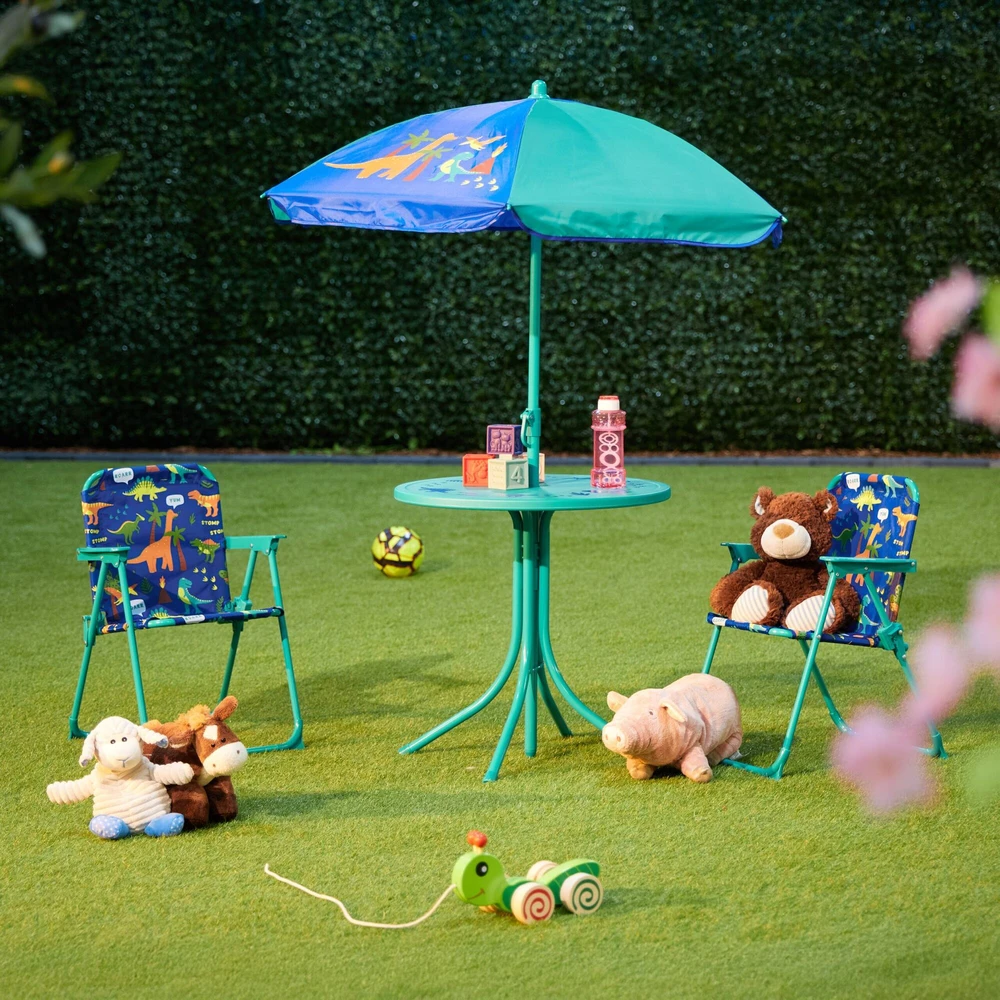 Relaxdays Vaikiškas stovyklavimo rinkinys su skėčiu nuo saulės