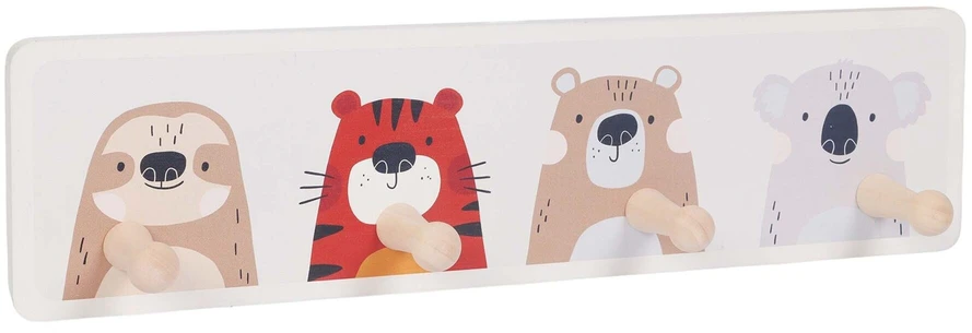 Relaxdays Vaikų drabužių pakaba, 4 kabliukai, 10 x 38 cm