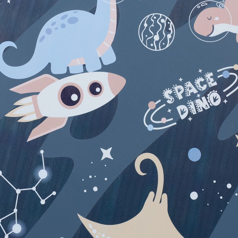 Relaxdays Vaikiškas stalo ir kėdžių rinkinys Space Dino