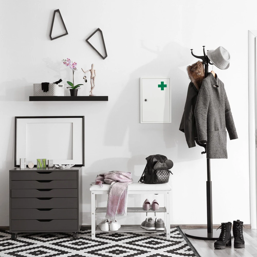 Relaxdays Rakinama vaistinėlės spintelė balta/žalia