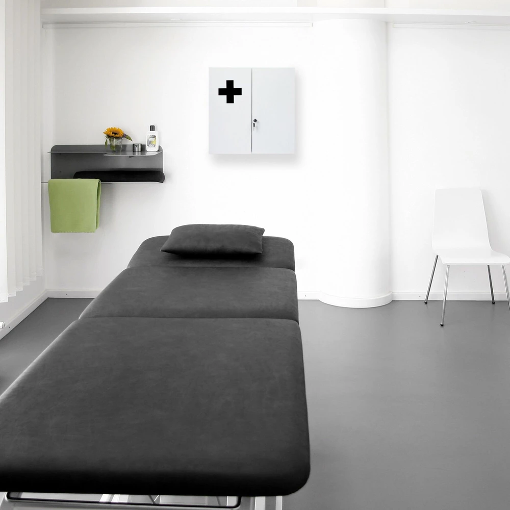 Relaxdays XXL vaistinėlės spintelė balta/juoda