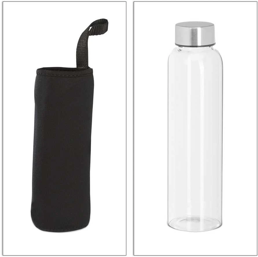 Gertuvė Relaxdays 6 dalių stiklinių vandens butelių rinkinys, 500 ml