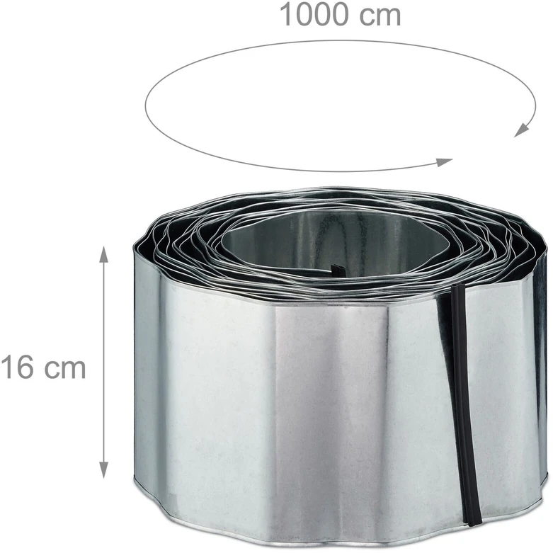 Relaxdays 10 m metalinis vejos bortelis