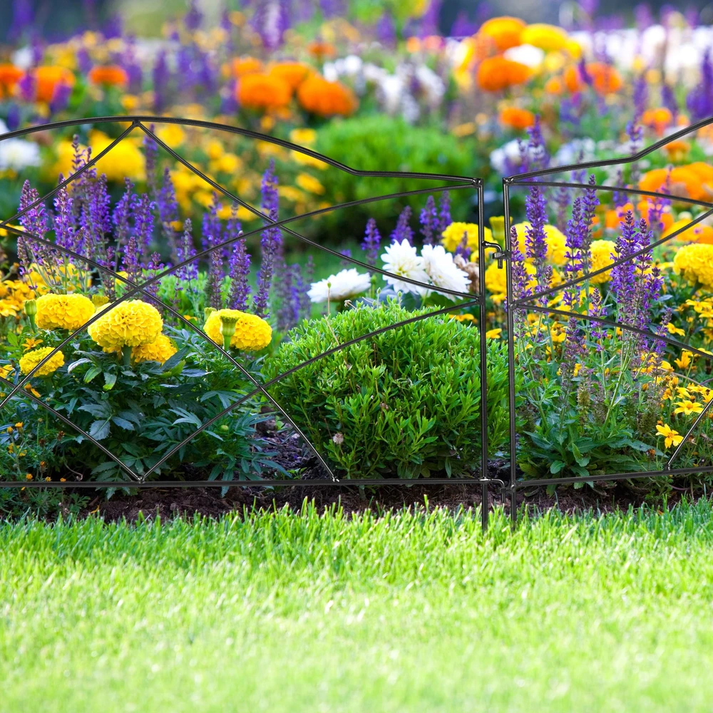 Relaxdays 6 dekoratyvinių vejos bortelių dalių rinkinys