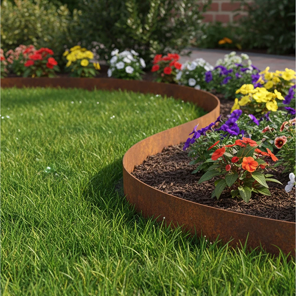 Relaxdays Vejos bortelis, corten plienas