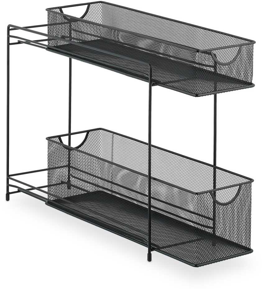 Relaxdays Virtuvės spintelės organizatorius, metalas, 40x15x46 cm