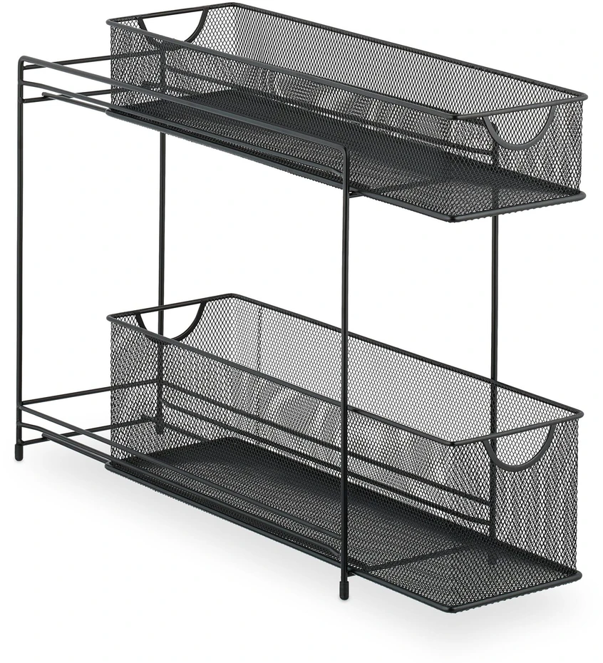 Relaxdays Virtuvės spintelės organizatorius, metalas, 40x15x46 cm