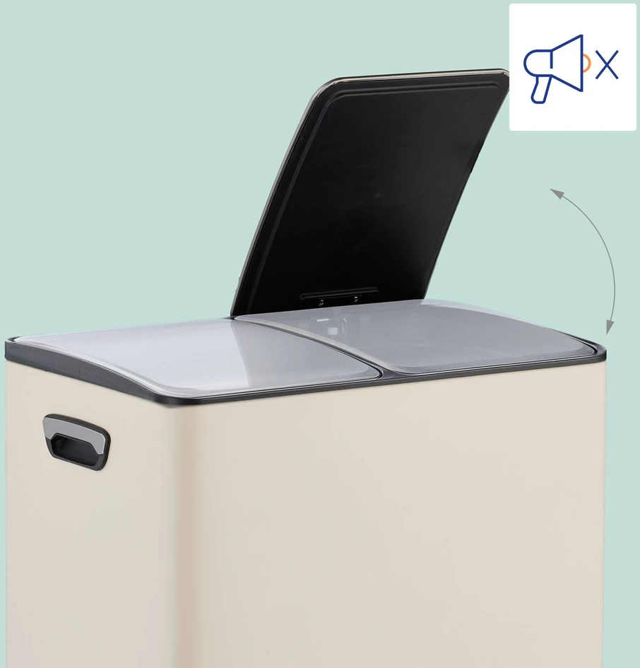 Relaxdays Virtuvės šiukšliadėžė 2x 30 litrų
