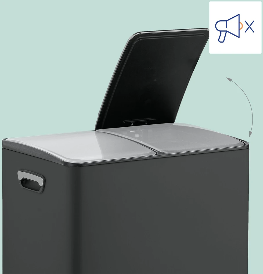 Relaxdays Virtuvės šiukšliadėžė 2x 30 litrų