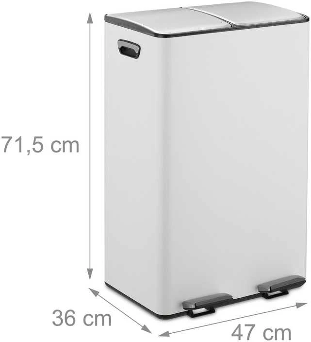 Relaxdays Virtuvės šiukšliadėžė 2x 30 litrų
