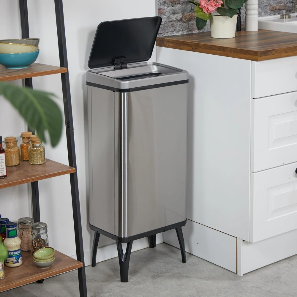 Relaxdays Nerūdijančio plieno šiukšliadėžė su jutikliu