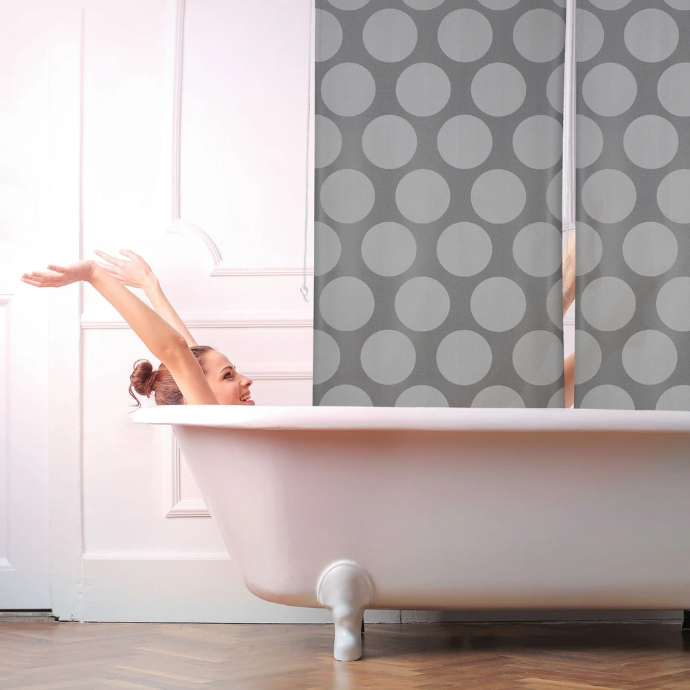 Relaxdays Vonioms roletinė užuolaida su taškelių raštu