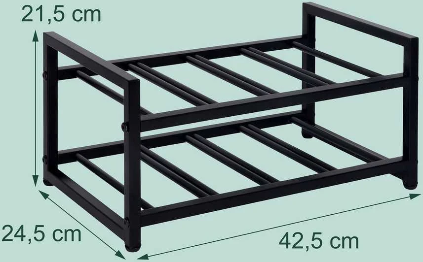Relaxdays Metalinis 8 butelių vyno stovas