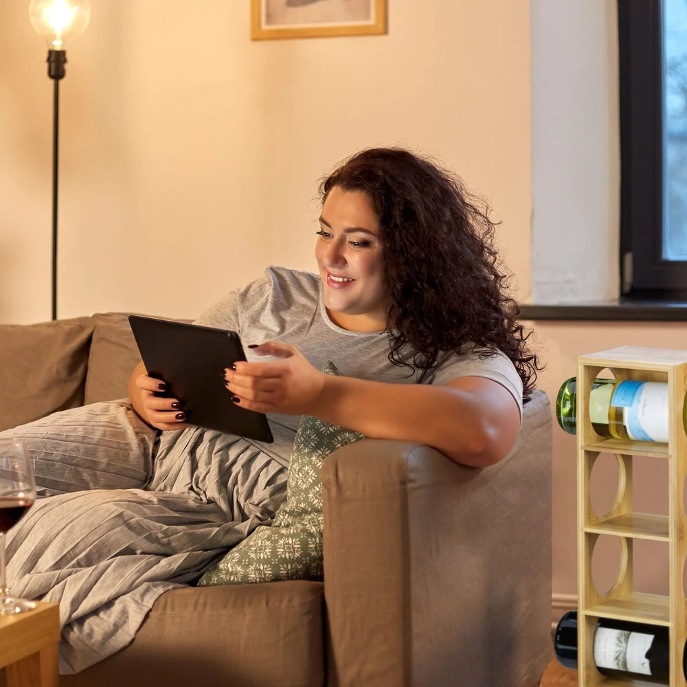 Relaxdays Bambukinė vyno lentyna su 5 lygiais