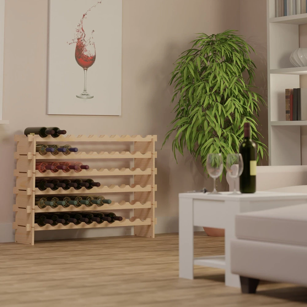 Relaxdays Išplečiamas vyno stovas buteliams