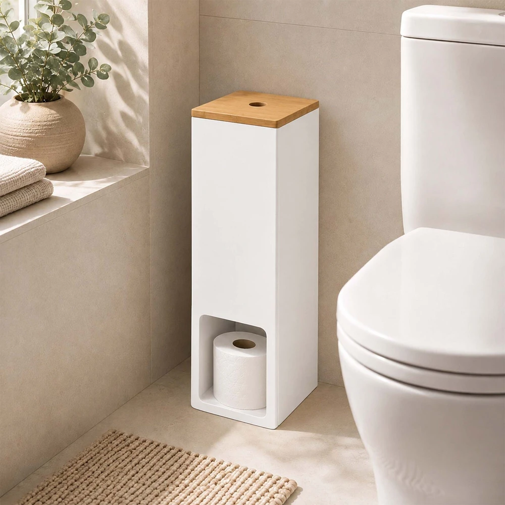 Relaxdays WC popieriaus laikiklis, 4 rulonams, tvirtinamas prie sienos