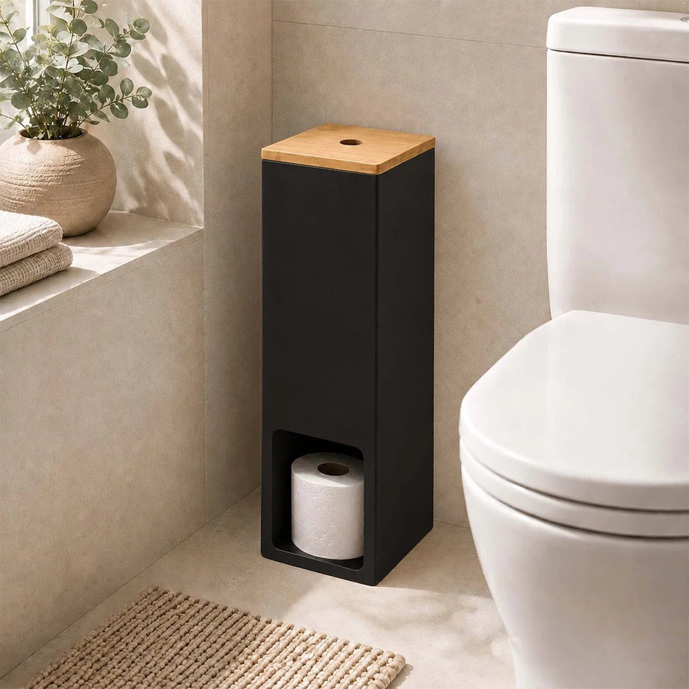 Relaxdays WC popieriaus laikiklis, 4 rulonams, tvirtinamas prie sienos