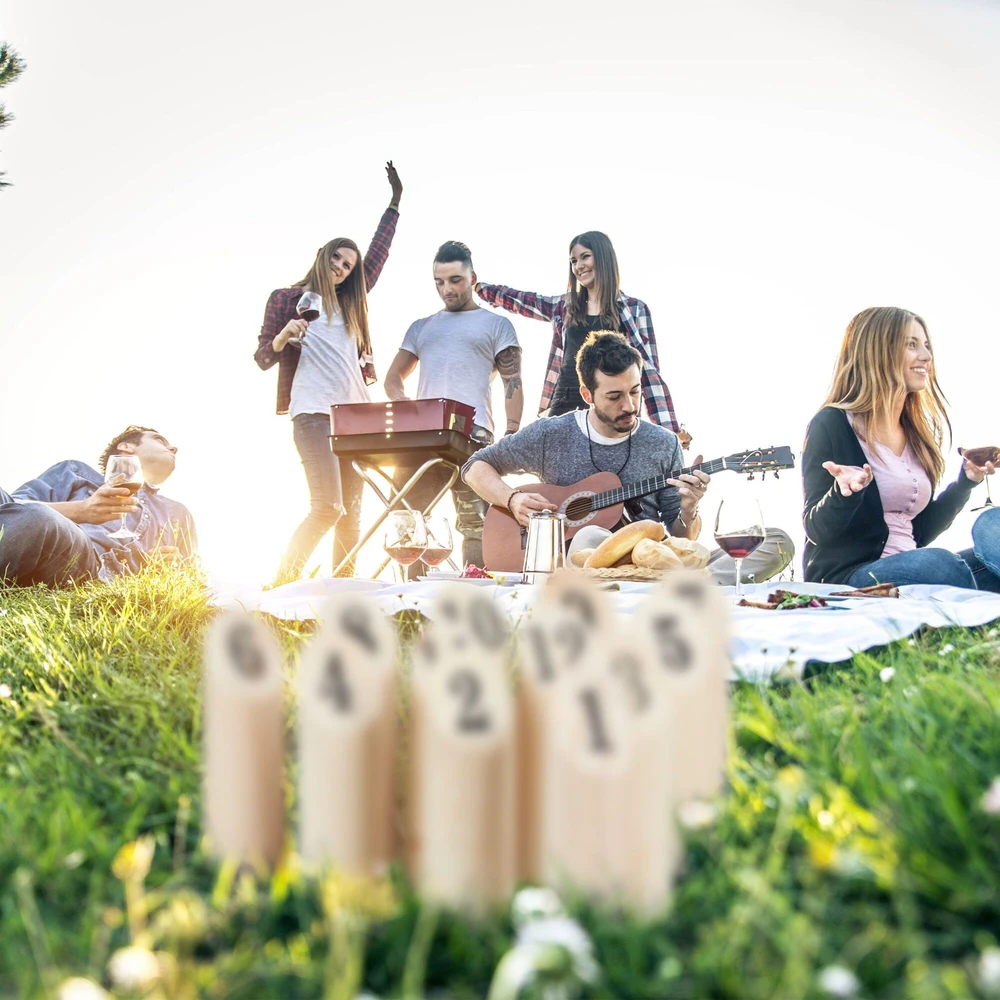 Relaxdays Medinis Kubb žaidimo rinkinys