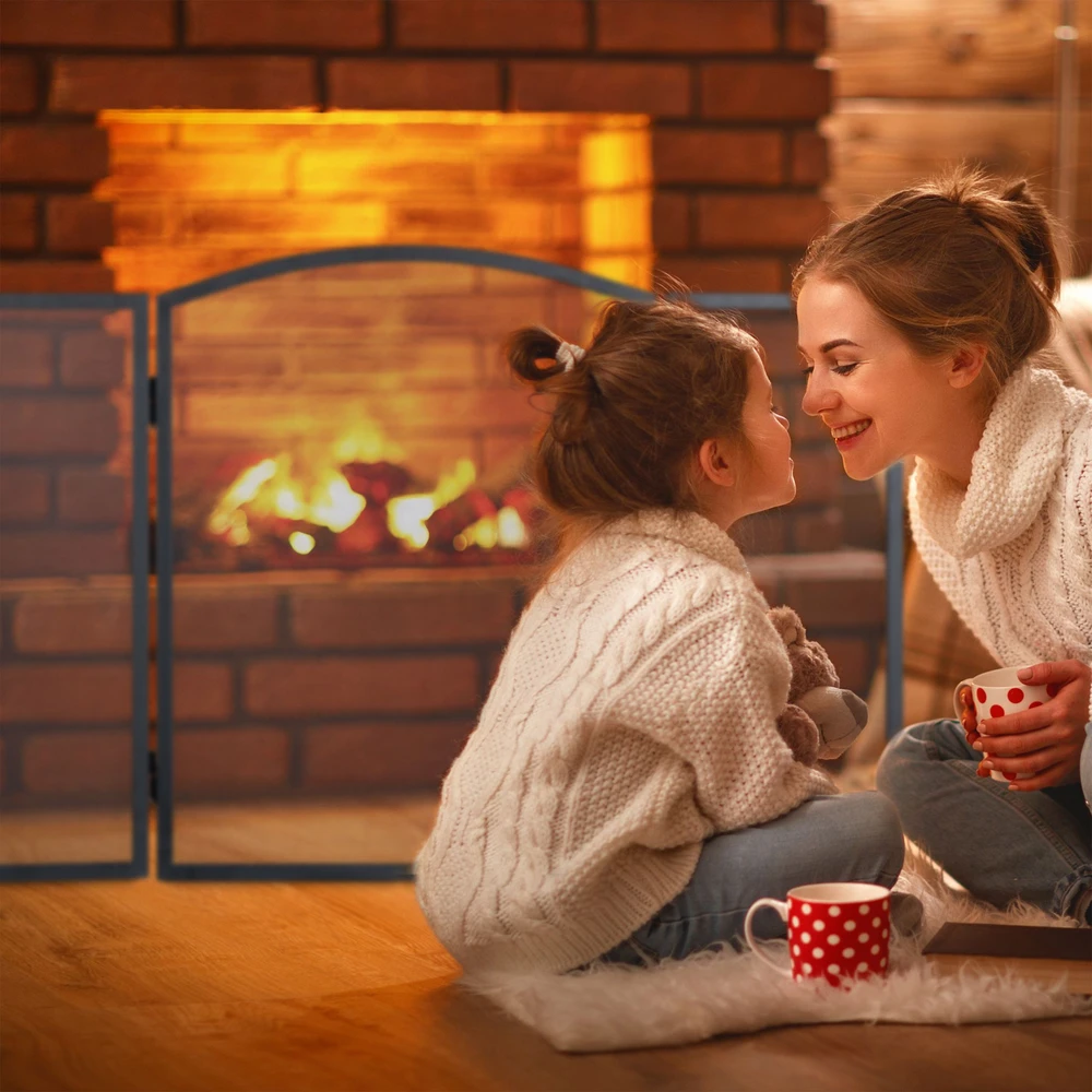 Relaxdays Plieninė židinio apsauga
