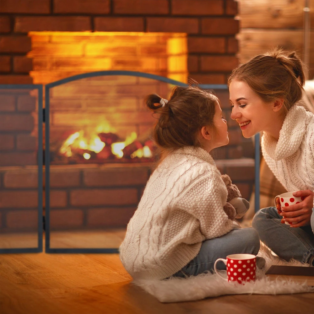 Relaxdays Plieninė židinio apsauga