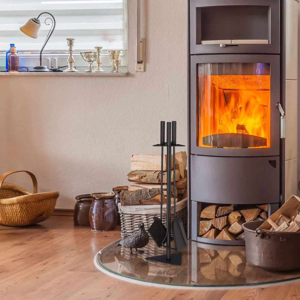 Relaxdays 4 dalių plieno židinio įrankių rinkinys