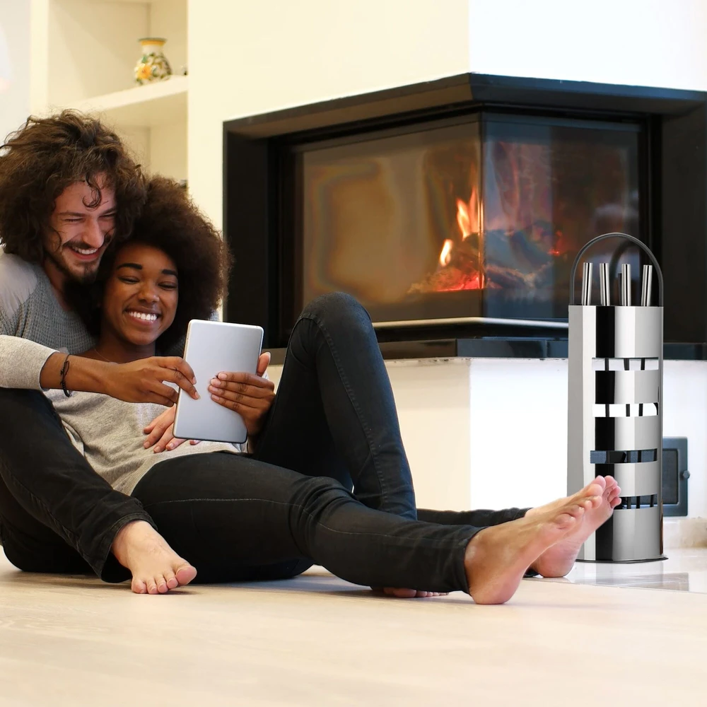 Relaxdays Modernus 5 dalių židinio įrankių rinkinys