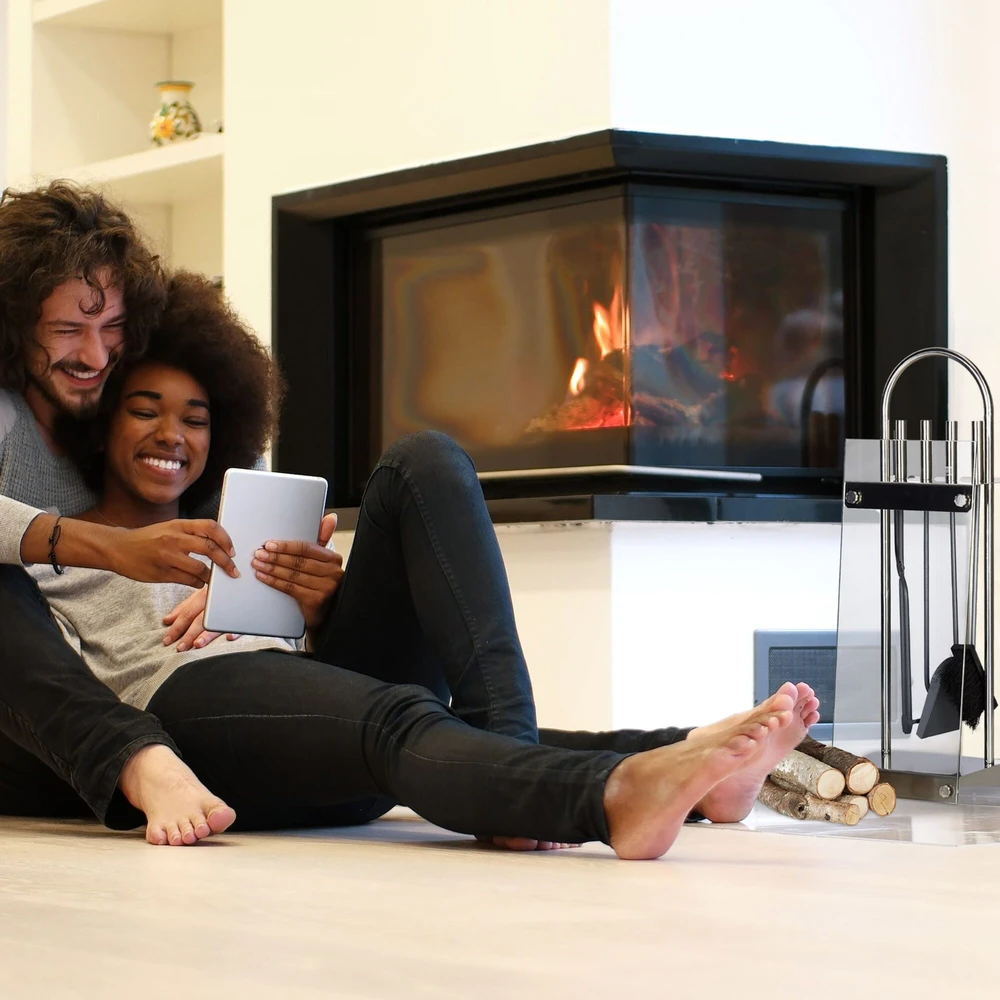 Relaxdays Modernus 5 dalių židinio įrankių rinkinys
