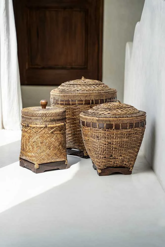 Bazaar Saugojimo krepšys, koloninis, 0,35x0,35x0,4 m, natūraliai ruda