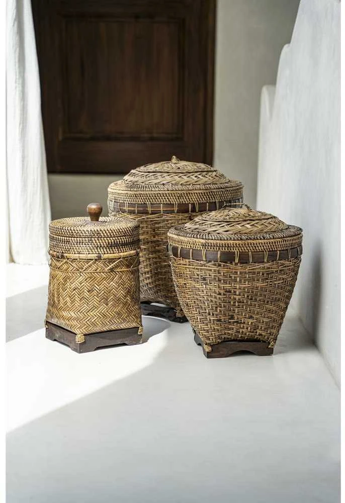 Bazaar Saugojimo krepšys, koloninis, 0,35x0,35x0,4 m, natūraliai ruda