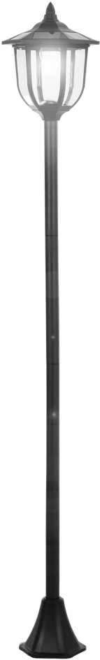 Outsunny saulės energija veikiantis sodo šviestuvas, LED sodo žibintas su 30/60 liumenų, plastikas, juodas, Ø26,5 x A177 cm