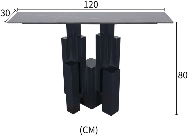 Siauras konsolinis staliukas, 120 cm, Modig, juodas
