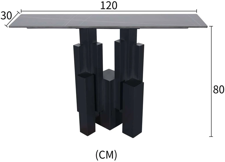 Siauras konsolinis staliukas, 120 cm, Modig, juodas