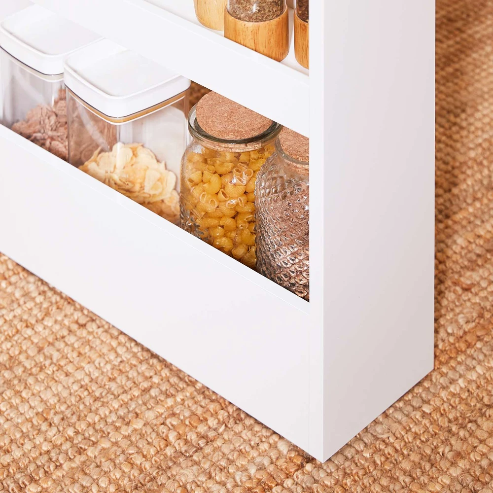 Siauras lentynų spintelė, SoBuy NSR12-WN, 51x20x79 cm