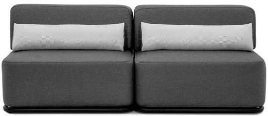 Sofa Sitsit Lauko baldų rinkinys, STRAW, 0.8x2.04x0.78 m, Tamsiai pilka