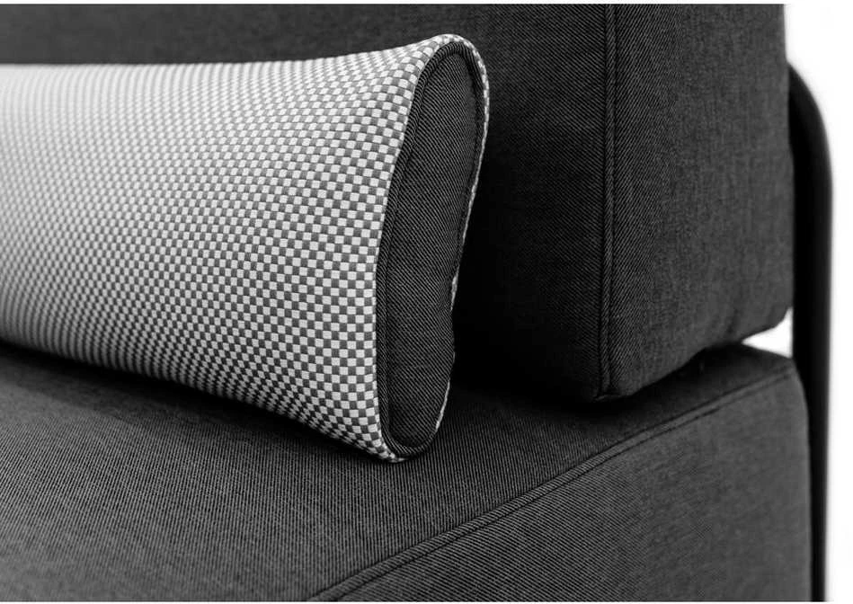 Sofa Sitsit Lauko Baldų Rinkinys, STRAW, 0.8x3.06x0.78 m, Tamsiai Pilka
