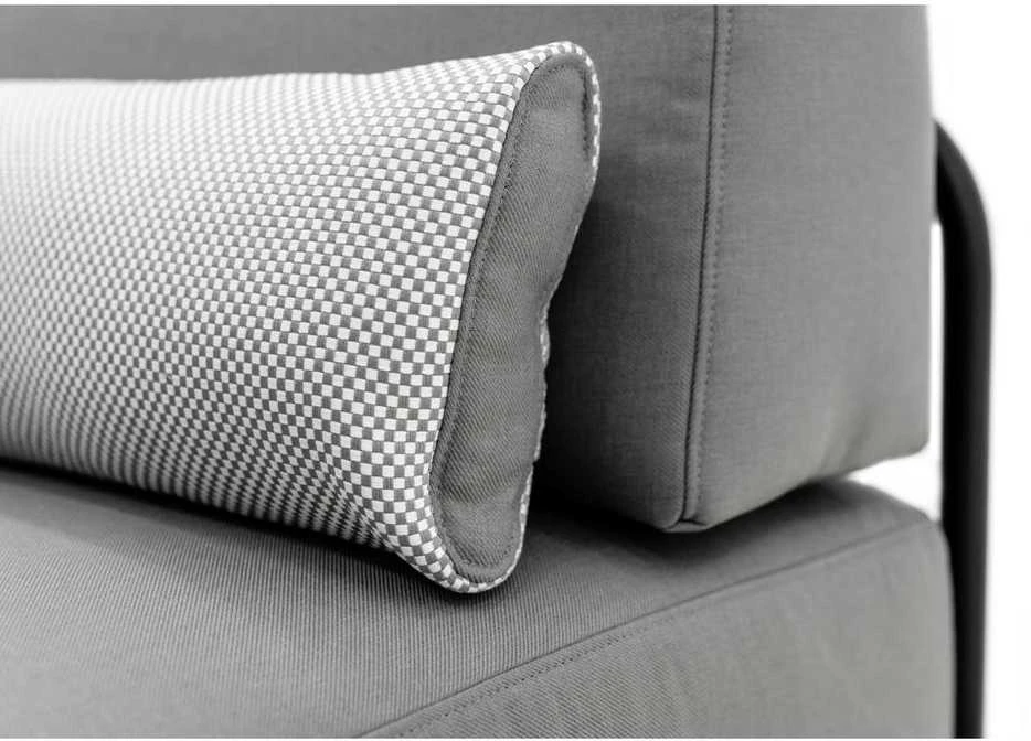 Sofa Sitsit Lauko baldų rinkinys, STRAW, 0.8x3.06x0.78 m, Pilka