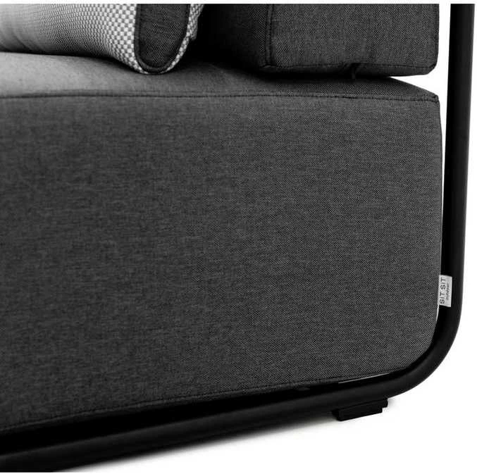 Sofa Sitsit Lauko Baldų Rinkinys, STRAW, 0.8x3.06x0.78 m, Tamsiai Pilka