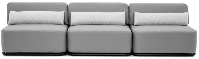 Sofa Sitsit Lauko baldų rinkinys, STRAW, 0.8x3.06x0.78 m, Pilka