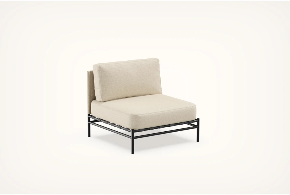 Lauko modulinė baldų sistema, "Dandy" vieno modulio dalis, 78x78x78 cm, kreminė spalva