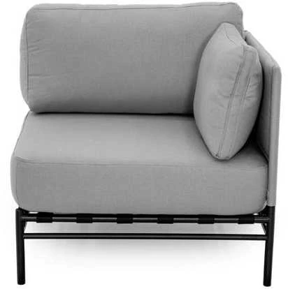 Sofa Sitsit Lauko modulinės baldai, Dandy galinis modulis, 78x78x78 cm, pilka spalva
