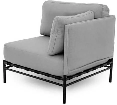 Sofa Sitsit Lauko modulinės baldai, Dandy galinis modulis, 78x78x78 cm, pilka spalva