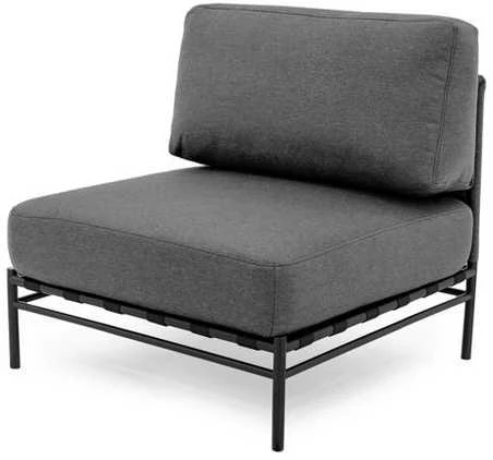 Sofa Sitsit Lauko moduliniai baldai, "Dandy" vienetinis modulis, 78x78x78 cm, tamsiai pilka spalva