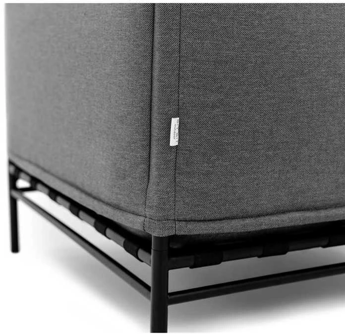 Sofa Sitsit Lauko moduliniai baldai, DANDY 3 + vienas modulis, 156x234 cm, tamsiai pilka spalva