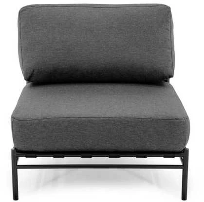 Sofa Sitsit Lauko moduliniai baldai, "Dandy" vienetinis modulis, 78x78x78 cm, tamsiai pilka spalva