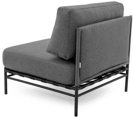 Sofa Sitsit Lauko moduliniai baldai, "Dandy" vienetinis modulis, 78x78x78 cm, tamsiai pilka spalva
