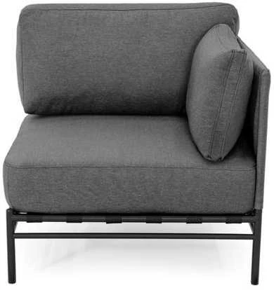 Sofa Sitsit Lauko moduliniai baldai, Dandy galinis modulis, 78x78x78 cm, tamsiai pilka spalva