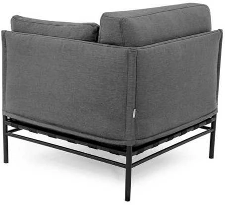 Sofa Sitsit Lauko moduliniai baldai, Dandy galinis modulis, 78x78x78 cm, tamsiai pilka spalva
