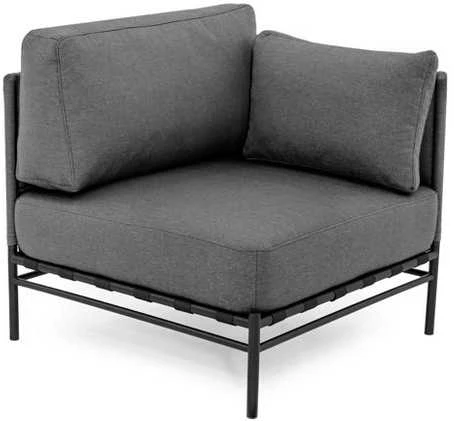 Sofa Sitsit Lauko moduliniai baldai, Dandy galinis modulis, 78x78x78 cm, tamsiai pilka spalva