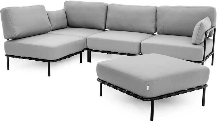 Sofa Sitsit Modulinis Baldų Rinkinys, Salve, 234x234 cm, Pilka