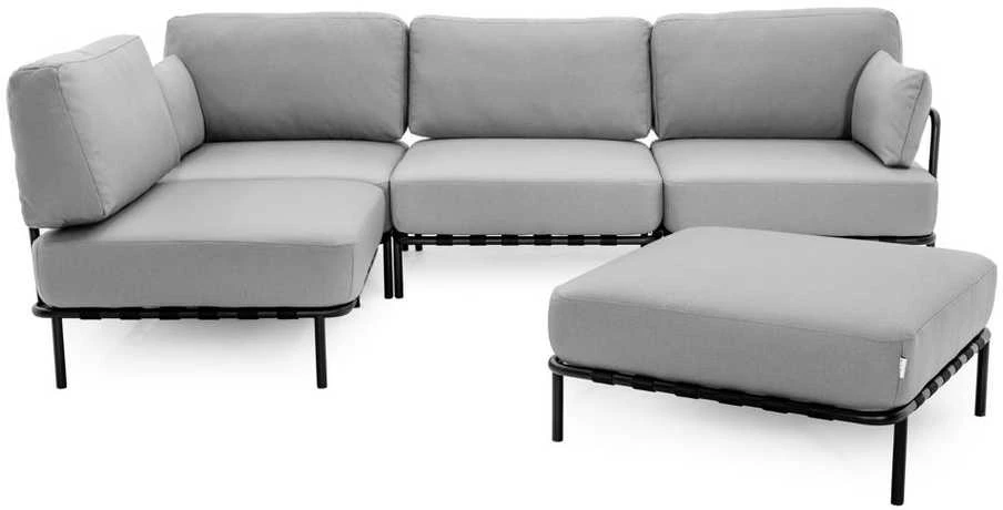 Sofa Sitsit Modulinis Baldų Rinkinys, Salve, 234x234 cm, Pilka